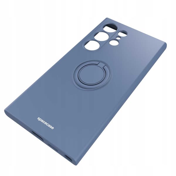 Spacecase Silikon Case Ring Galaxy S24 Ultra Blue Case Cover