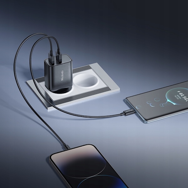 MCDODO NÄTLADDARE FÖR APPLE 2XUSB 12W + IPHONE LIGHTNING-KABEL 1M