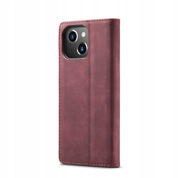 Rymdfodral Plånbok För Iphone 15 Plus Läder Rött