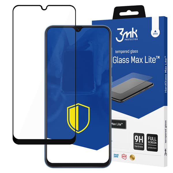 SAMSUNG GALAXY A30 SORT - 3MK HARDGLASS MAX LITE