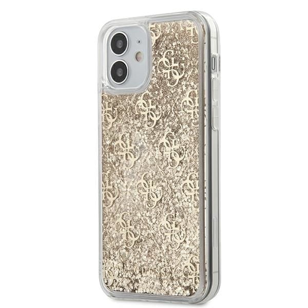 Guess GUHCP12SLG4GSLG iPhone 12 mini 5.4 gull/gull hardt deksel 4G Liquid Glitter