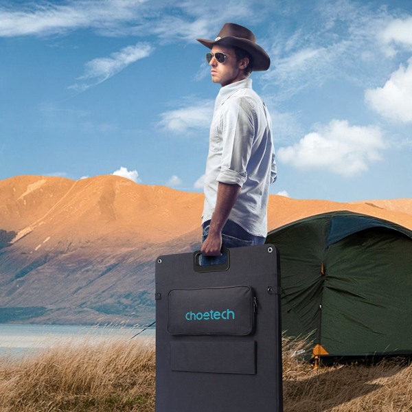 CHOETECH SOLARLADER 200W BÆRBAR SOLPANEEL REJSE SORT