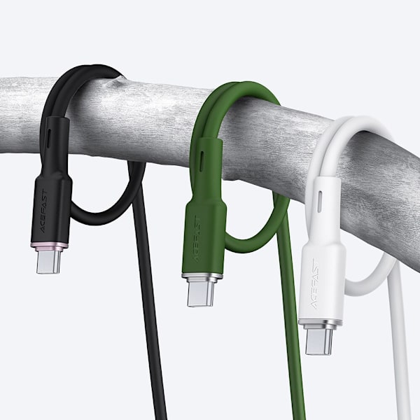 Acefast USB - USB Type C-kabel 1,2 m, 3A hvit (C2-04 hvit)