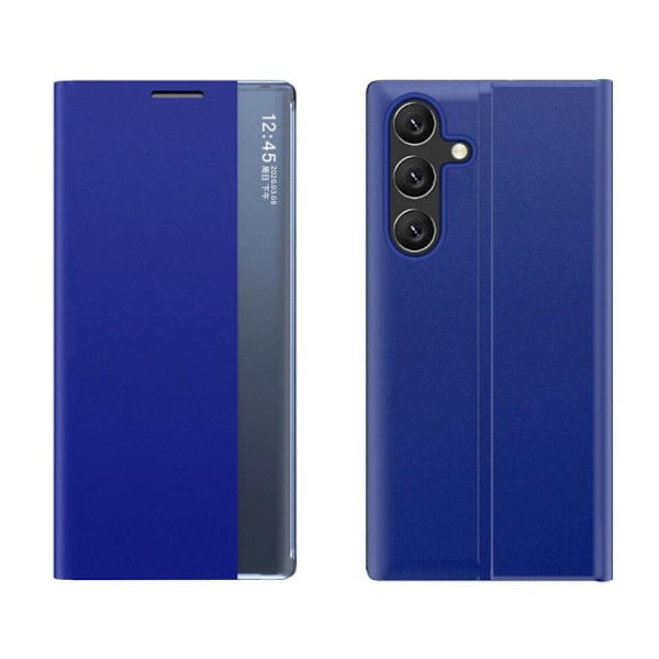 Nytt Sleep View-deksel med klaff og stativ til Samsung Galaxy A55 - blå