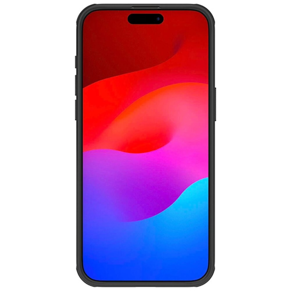 Nillkin Super Frosted Shield Pro-forsterket deksel til iPhone 15 Pro Max - Svart