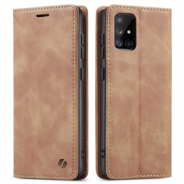 Rymdfodral Påläpboll Galaxy A71 Ljusbrunt Läder