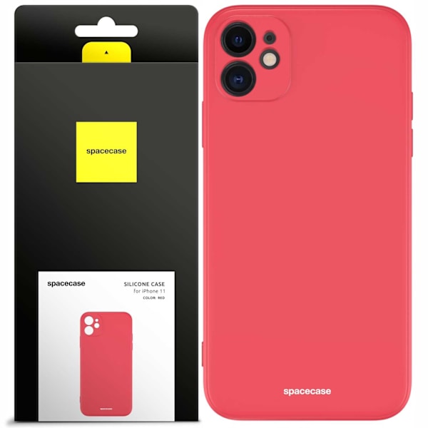 Spacecase Silikonfodral För Iphone 11 Rött Hus
