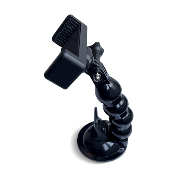 GOPRO MONTERING MED SUGEKOP TIL GOPRO, DJI, INSTA360, SJCAM, EKEN SPORTSKAMERAER + SMARTPHONE ADAPTER (GOPRO BIL SUGEKOP)