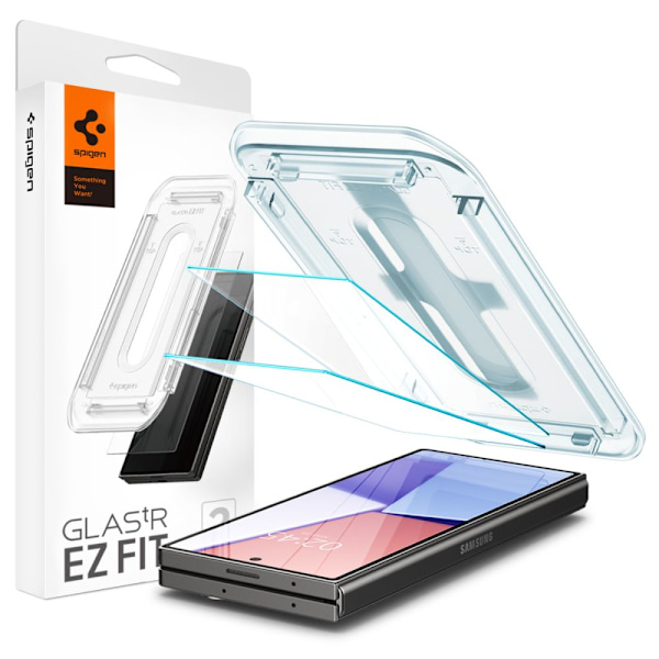 HERDET GLASS SPIGEN GLAS.TR "EZ FIT" 2-PACK GALAXY MED FALD 6 CLEAR