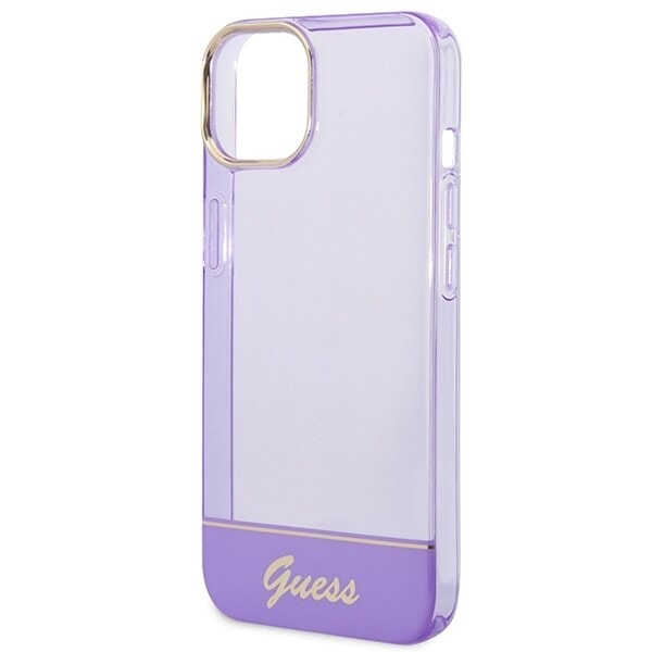 Guess GUHCP14MHGCOU iPhone 14 Plus 6.7 lilla/lilla hardt deksel gjennomskinnelig
