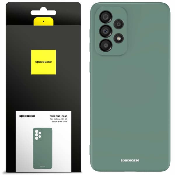 Spacecase Silikonfodral För Samsung Galaxy A33 5G Mörkgrön