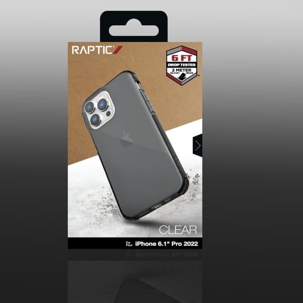 Raptic X-Doria Clear Case iPhone 14 Pro-deksel, pansret deksel, grå