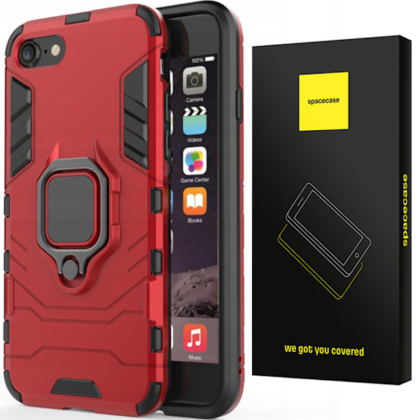 Spacecase X-Ring Fodral För Iphone 7 8 Se 2020 Fodral Rött