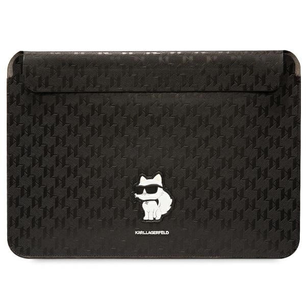 KARL LAGERFELD SAFFIANO MONOGRAM CHOUPETTE ETUI TIL EN 16" BÆRBAR COMPUTER - SORT