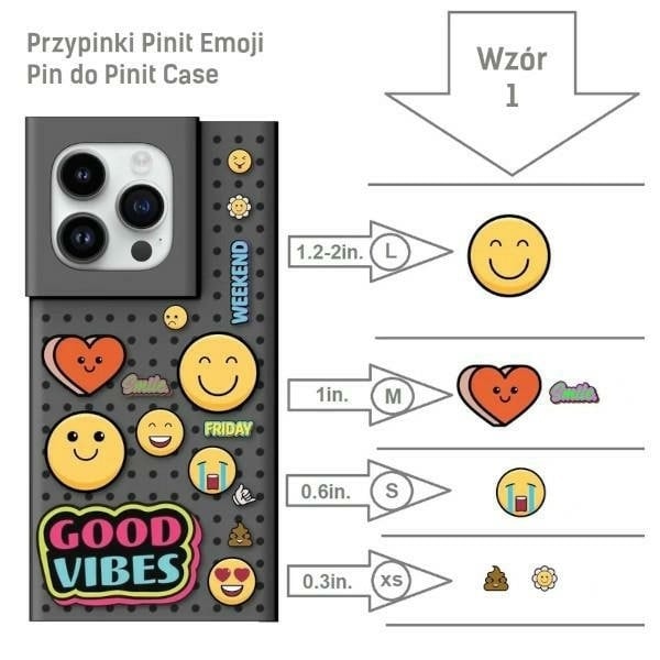 Pinit Emoji Pins för Pinit Case Pattern 1