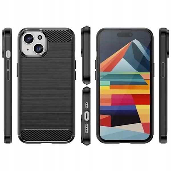 Spacecase Fodral För Iphone 15 Carbon Black Protective