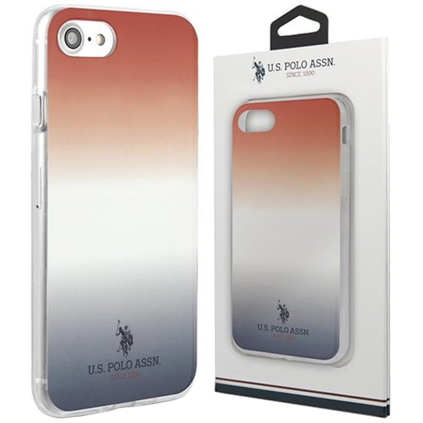 AMERIKANSK SAG POLO ASSN. GRADIENT PATTERN COLLECTION TIL IPHONE 7 / 8 / SE 2020 / SE 2022 - RØD OG BLÅ
