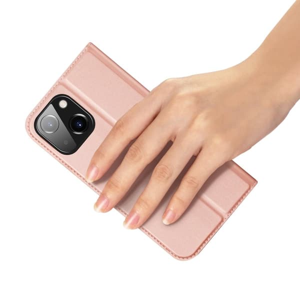 Dux Ducis Skin Pro Flip-deksel og lommebok til iPhone 15 - rosa