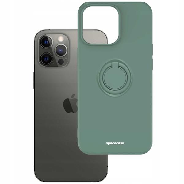 Spacecase Silikonecase Ring För Iphone 13 Pro Case Grönt Skydd