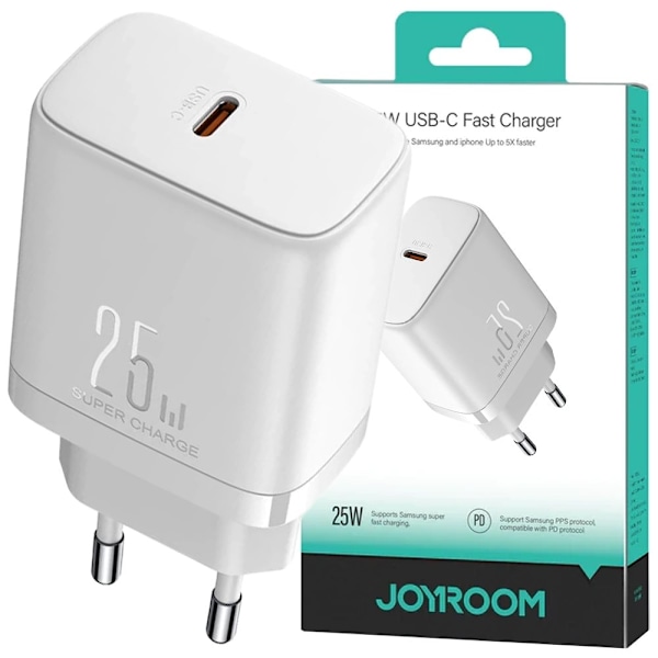 Joyroom JR-TCF11 hurtiglader med effekt opptil 25W - hvit