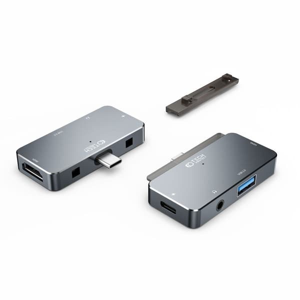 TECH-PROTECT V6-HUB ADAPTER 4IN1 GRÅ