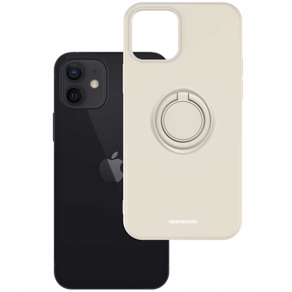 Spacecase Silikon Ringfodral För Iphone 12 12 Pro Bone Case