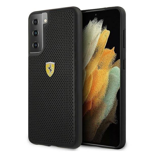FERRARI ON TRACK PERFORERET ETUI TIL SAMSUNG GALAXY S21 - SORT