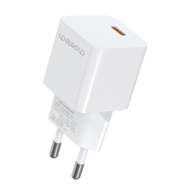 CHOETECH HURTIG NETVÆRKSLADER LILLE, HANDY, HOLDBAR 20W USB TYPE C
