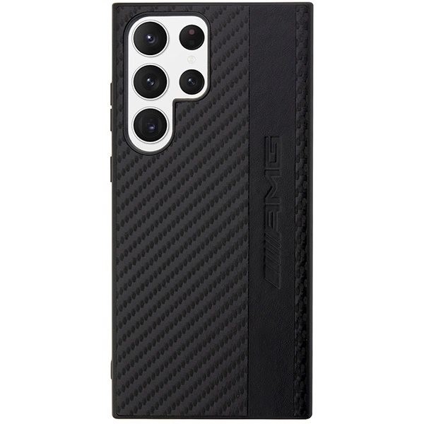 AMG CARBON STRIPE&EMBOSSED COVER TIL SAMSUNG GALAXY S23 ULTRA - SORT