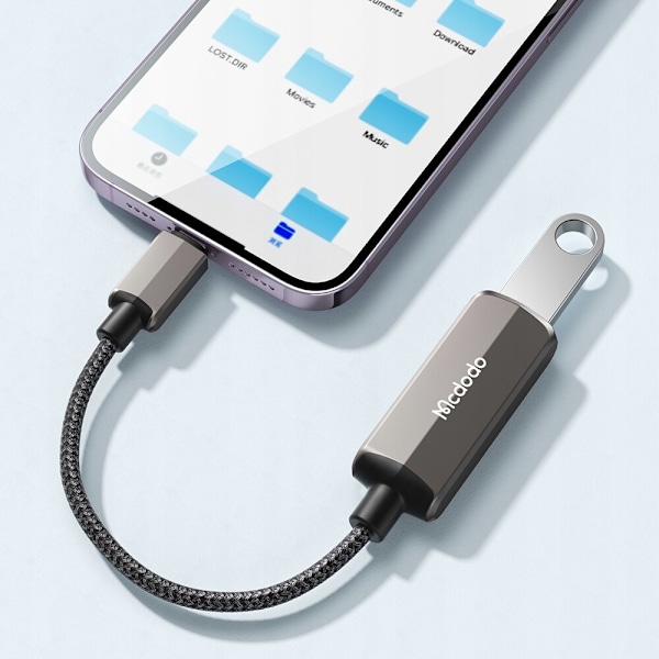 MCDODO ADAPTER LYNADAPTER USB 3.0 OTG-KABEL IPHONE-LADDNING