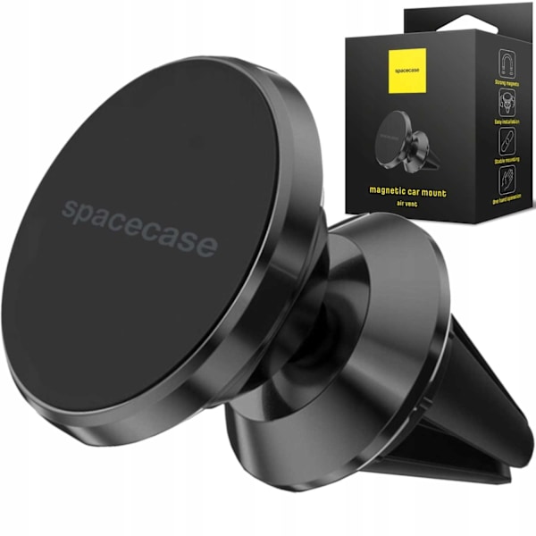 Spacecase Magnetisk Bilhållare För Ventilation Svart Sc02
