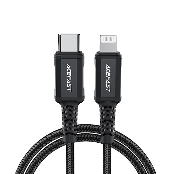 Acefast MFI-kabel USB Type C - Lightning 1,8m, 30W, 3A svart (C4-01 C Black)