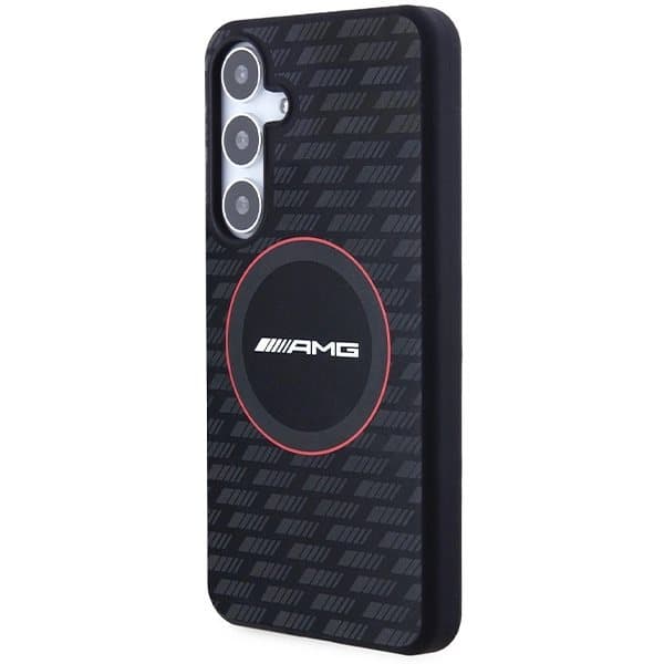 AMG Silikon Carbon Pattern MagSafe-deksel til Samsung Galaxy S24 - Svart