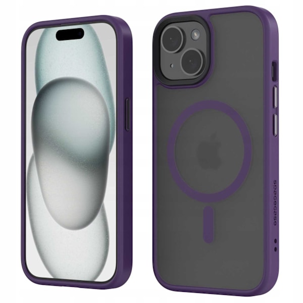 Spacecase Hybrid Fodral För Iphone 15 Plus Lila För Magsafe
