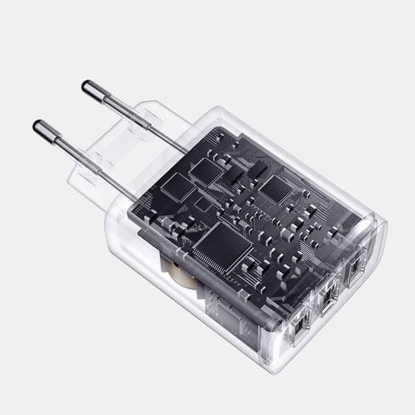 Baseus Kompakt vegglader 3x USB 17W hvit (CCXJ020102)