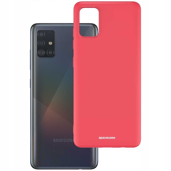 Spacecase Silikonfodral För Galaxy A71 Samsung Phone Röd
