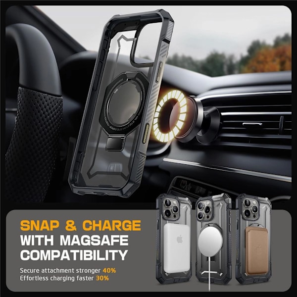 SUPCASE UB GRIP MAG MAGSAFE ETUI TIL IPHONE 16 PRO - GRÅ