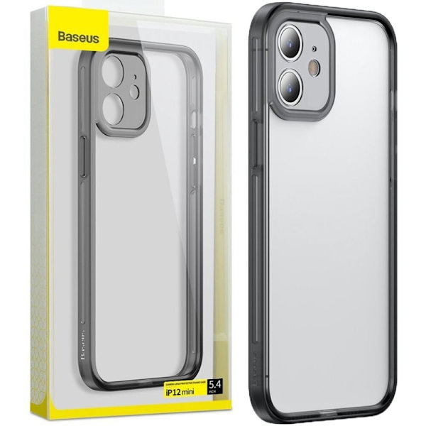 Baseus Camera Lens Protector Case pansret fleksibelt geldeksel for iPhone 12 mini svart (FRAPIPH54N-01)