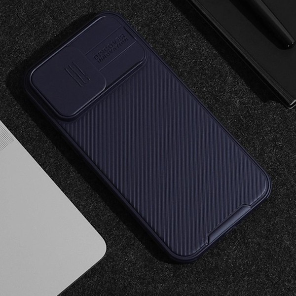 NILLKIN LÆDERCASE KAMERACOVER TIL IPHONE 15 PRO MAX LILLA