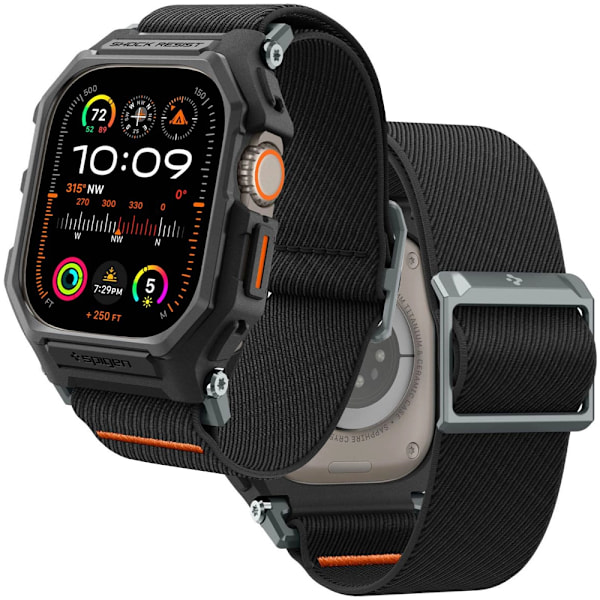 SPIGEN LITE FIT PRO ETUI MED REM TIL APPLE WATCH ULTRA 1/2 (49 MM) - MAT SORT
