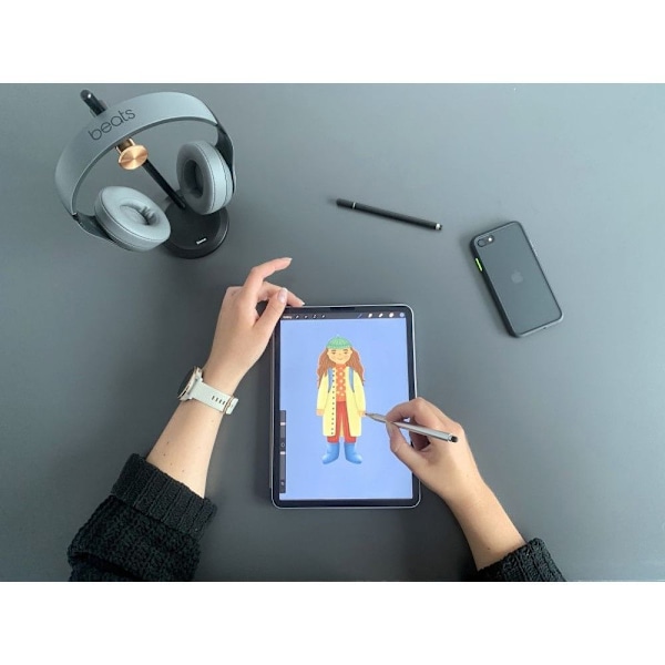 TECH-PROTECT CHARM STYLUS PENN HVIT/SØLV