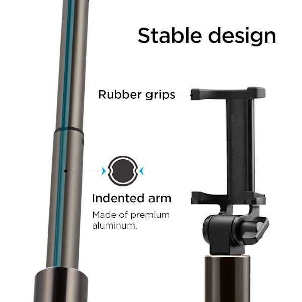SPIGEN S530W TRÅDLØS SELFIE STIK SORT