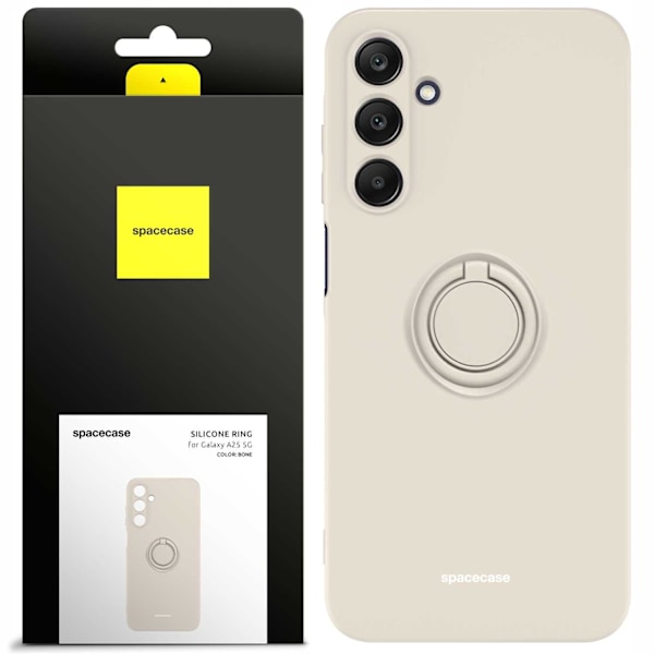 Spacecase Silikoncase Ring För Samsung Galaxy A25 5G Bone