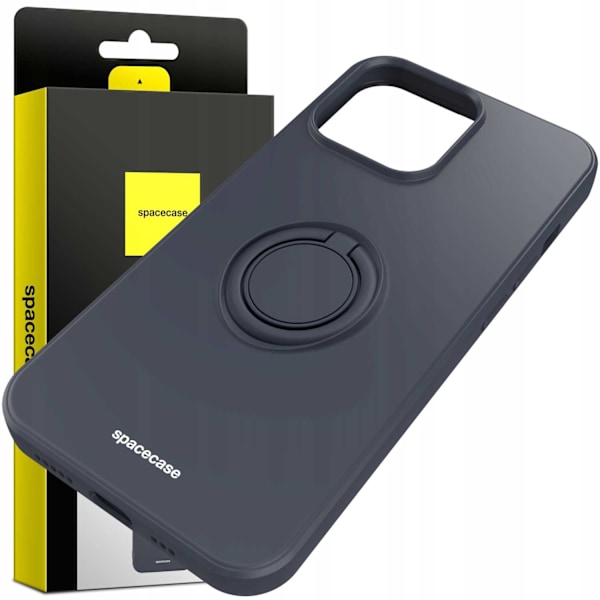 Spacecase Silikon Ringfodral För Iphone 13 Pro Svart Väska