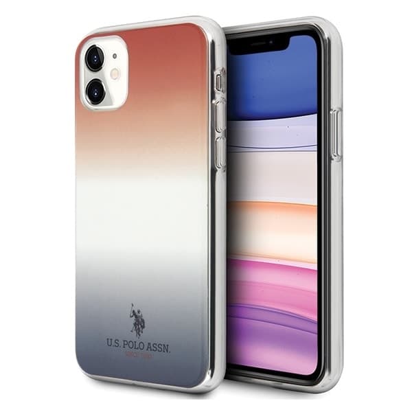 AMERIKANSK SAG POLO ASSN. GRADIENT PATTERN COLLECTION TIL IPHONE 11 - RØD OG BLÅ