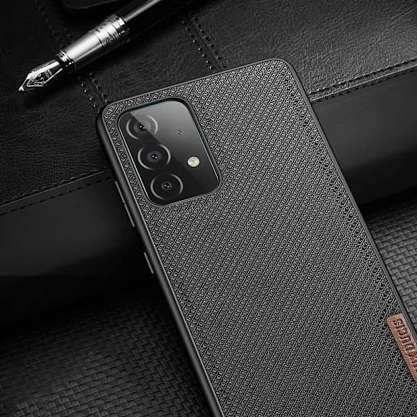 Dux Ducis Fino-deksel dekket med nylonmateriale for Samsung Galaxy A72 4G svart