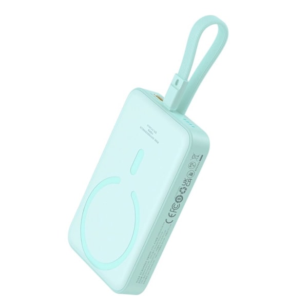 Baseus Magnetic Mini MagSafe 10000mAh 20W strømforsyning med innebygd Lightning-kabel - blå + Baseus Simple Series USB-C - USB-C 60W 0