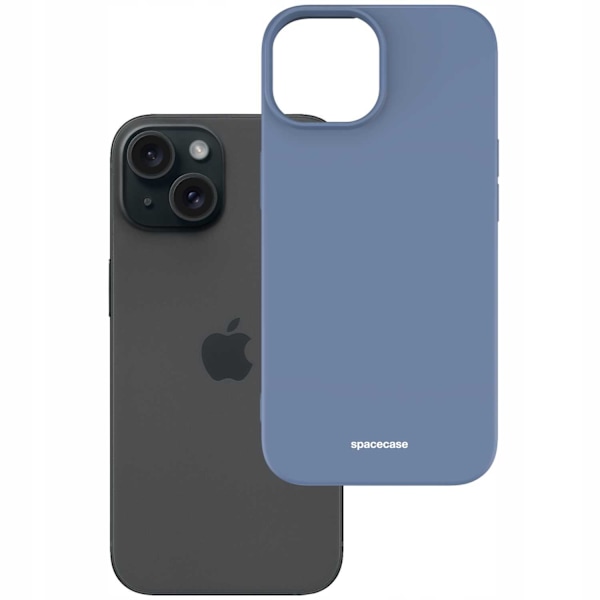 Spacecase Silikonfodral För Iphone 15 Blåt Skydd