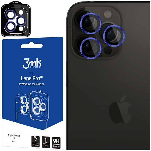 Apple iPhone 15 Pro - 3mk Lens Protection Pro Royal Blue