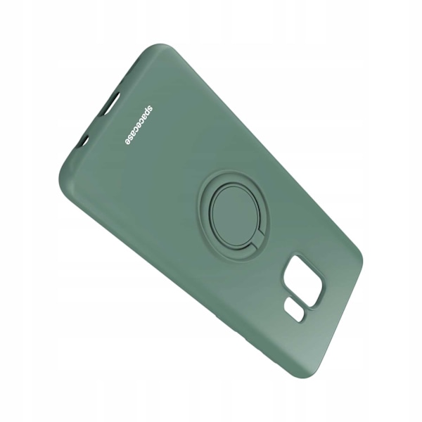 Spacecase Silikonecase Ring För Galaxy S9 Mörkgrön Skydd